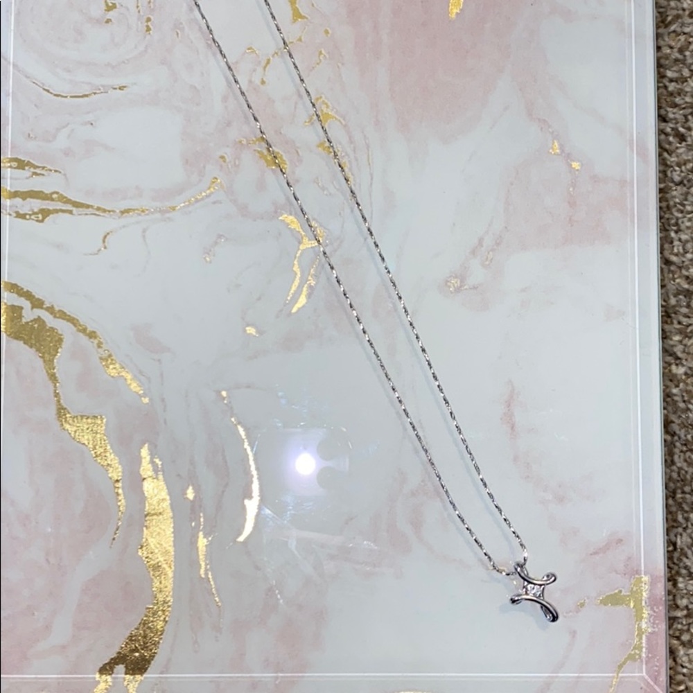 cross sterling silver necklace